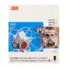 Maschera respiratoria 3M serie 6000 L, semimaschera riutilizzabile, taglia L, grigio