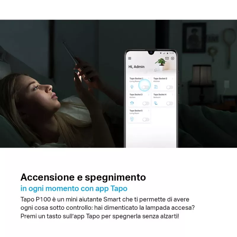 TP-LINK Tapo P100 presa intelligente bianca 2300 W
