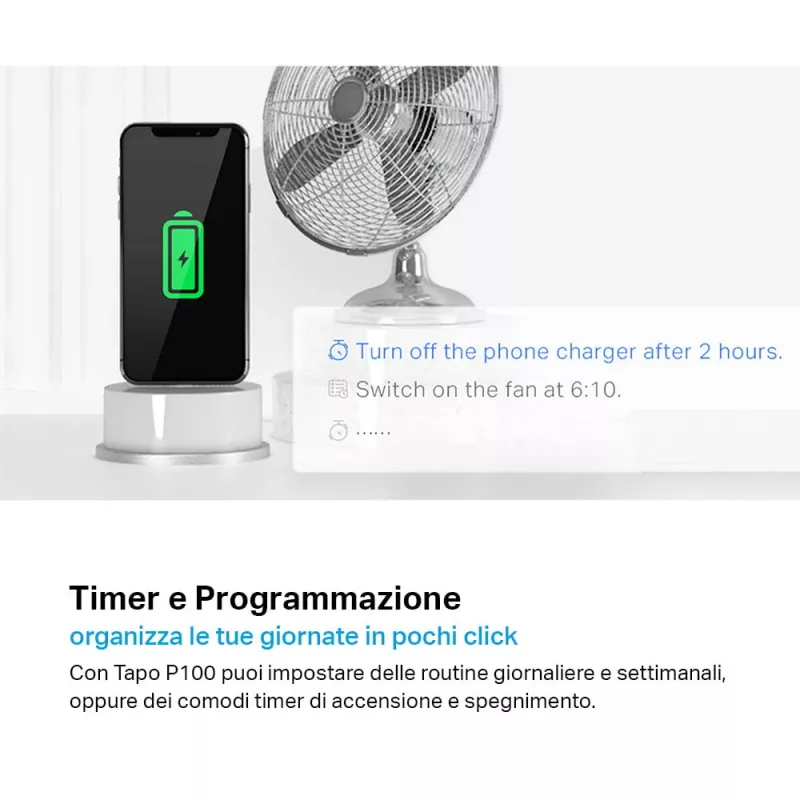 TP-LINK Tapo P100 presa intelligente bianca 2300 W