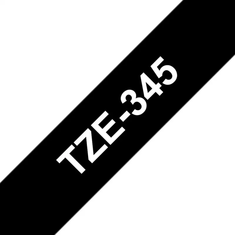 Nastro per laminazione Brother TZe345 18mm bianco su nero