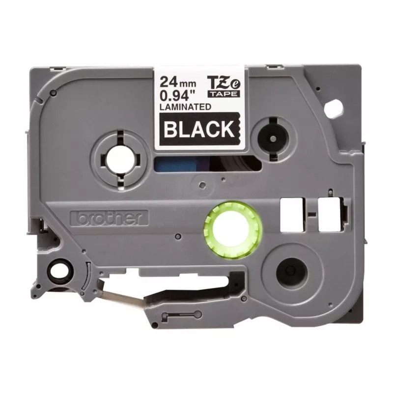 Nastro per etichette Brother TZe355 24mm bianco su nero