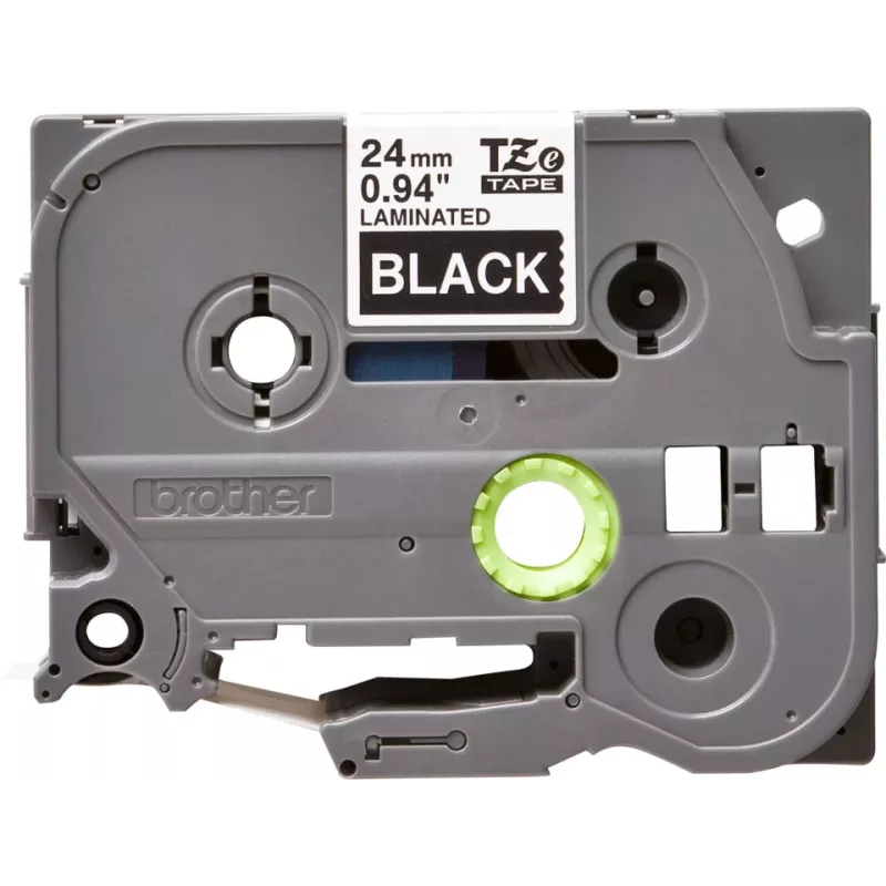 Nastro per etichette Brother TZe355 24mm bianco su nero