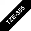Nastro per etichette Brother TZe355 24mm bianco su nero