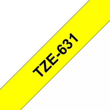 Nastro per etichette Brother TZe-631 (TZe) 12 mm x 8 m, nero su giallo