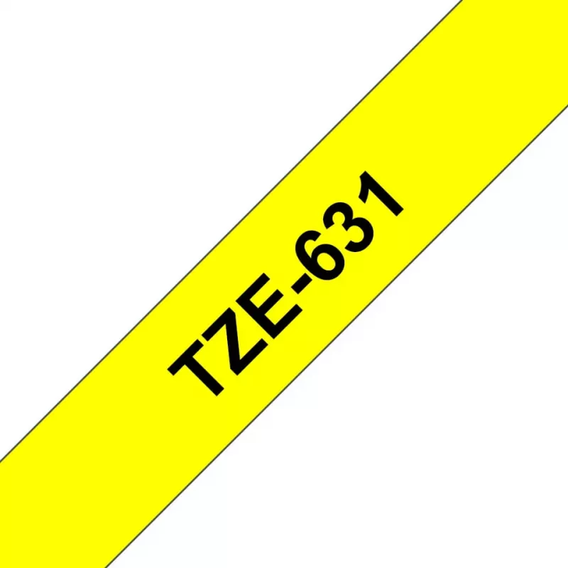 Nastro per etichette Brother TZe-631 (TZe) 12 mm x 8 m, nero su giallo