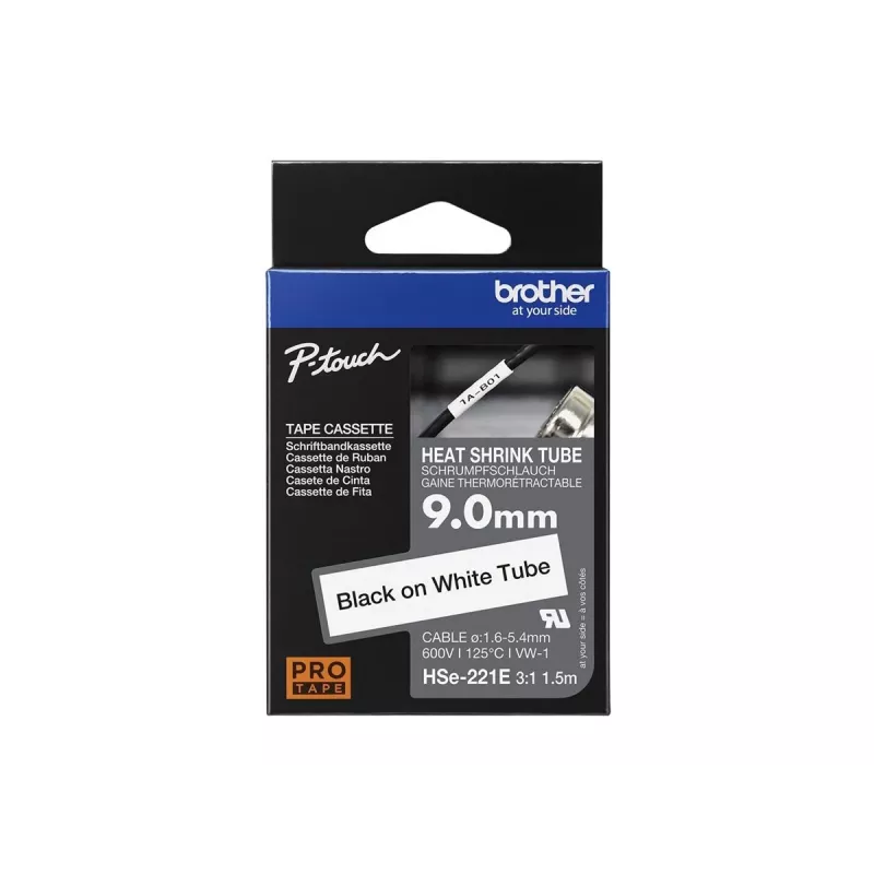 Guaina termorestringente Brother HSE-221E nero bianco 150 cm