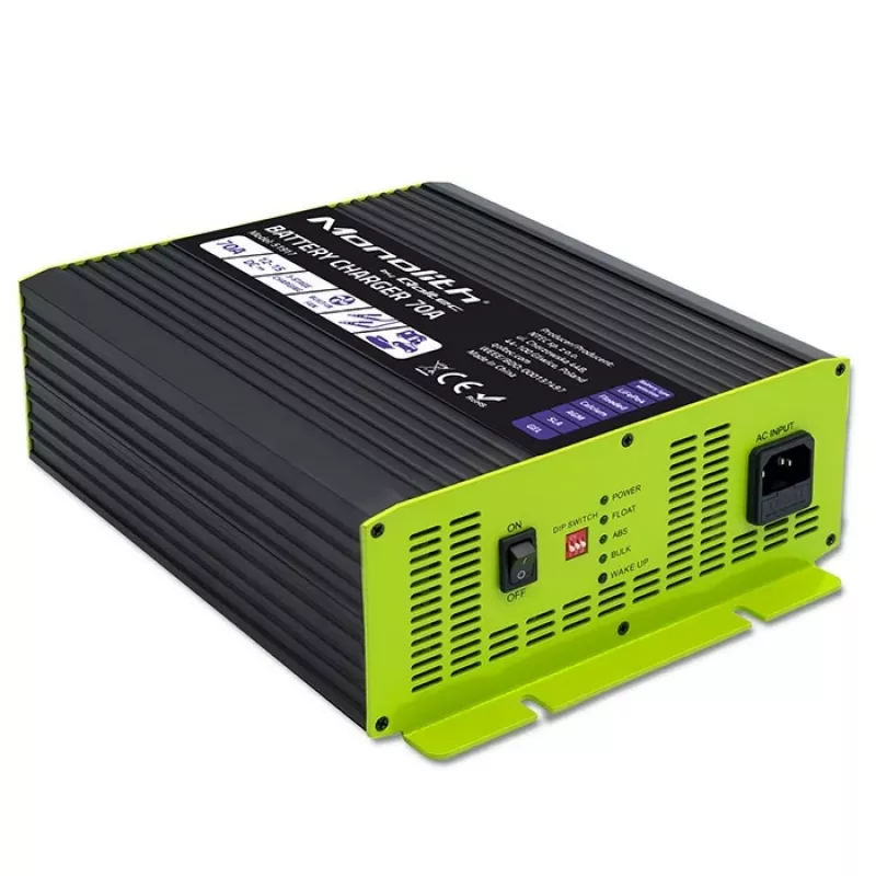 Caricabatterie QOLTEC 51917 per batterie LiFePO4/AGM/GEL/SLA, uscita 70 A