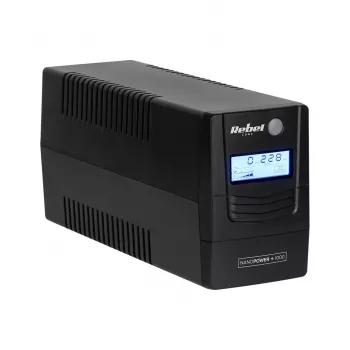 Rebel Nanopower Plus 1000 UPS | Off-line | Sinusoidale | 1000VA | 600W | LCD | USB