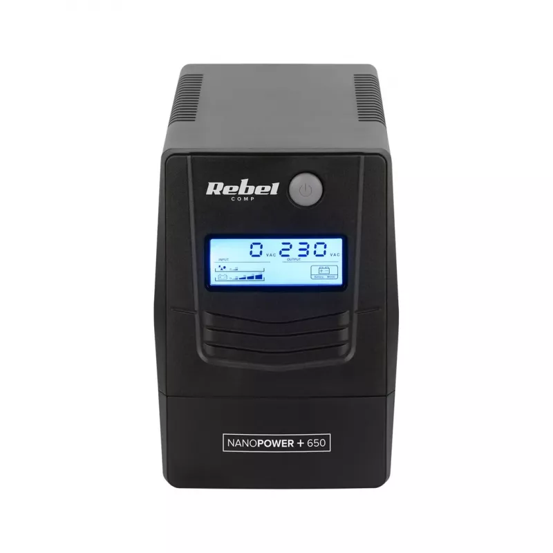 Rebel Nanopower Plus 1000 UPS | Off-line | Sinusoidale | 1000VA | 600W | LCD | USB