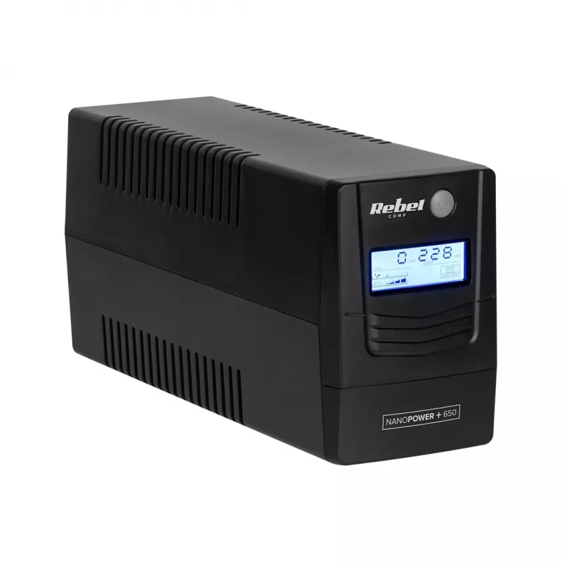 Rebel Nanopower Plus 1000 UPS | Off-line | Sinusoidale | 1000VA | 600W | LCD | USB