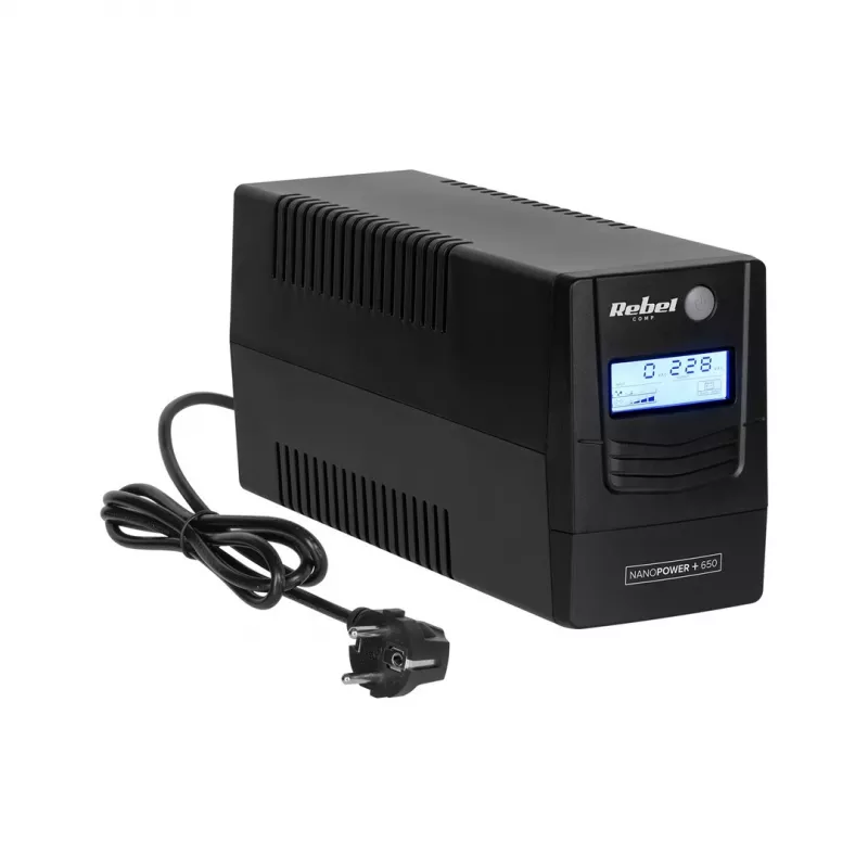 Rebel Nanopower Plus 1000 UPS | Off-line | Sinusoidale | 1000VA | 600W | LCD | USB