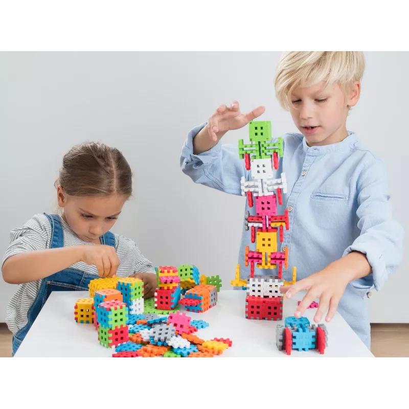Marioinex Mini Waffle 140 set di costruzioni — 140 pezzi, multicolore, per bambini dai 3 anni