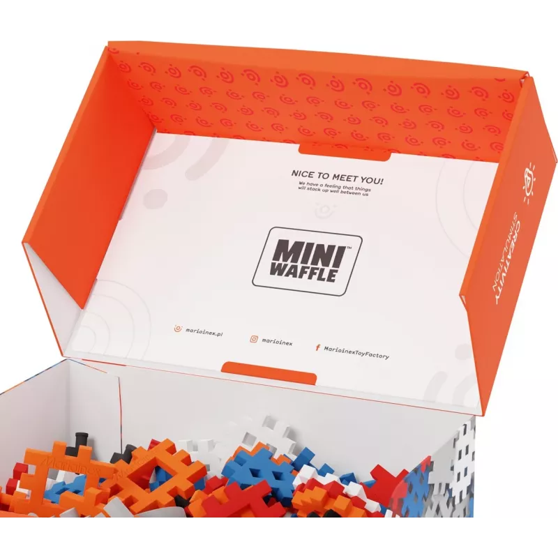 Mattoncini Marioinex Mini Waffle Constructor 300 — set di costruzioni a incastro compatibile, 300 pezzi, multicolore