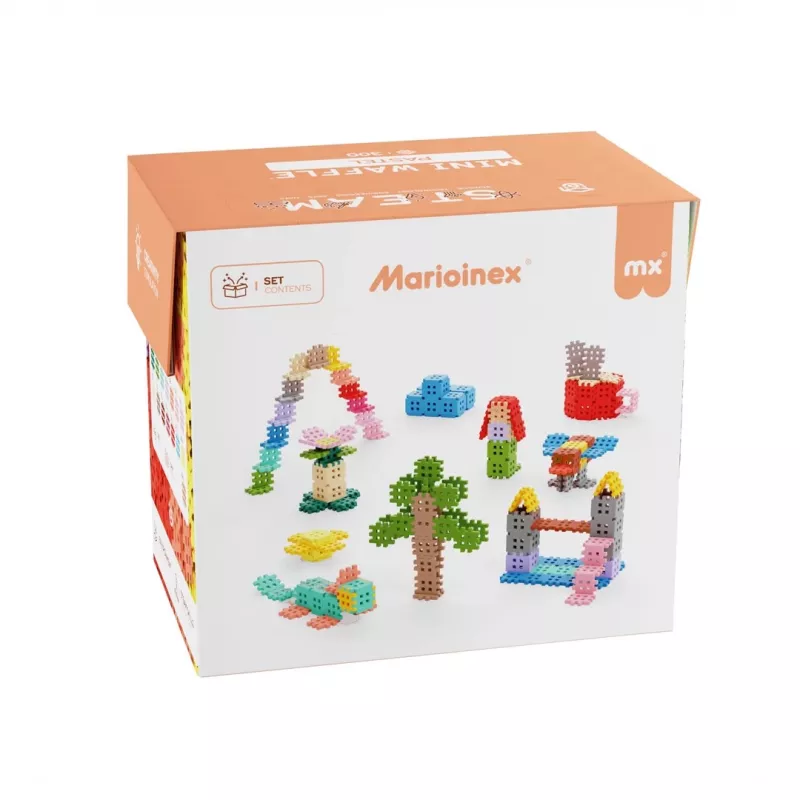 Mattoncini Marioinex Mini Waffle, pastello, 300 pezzi