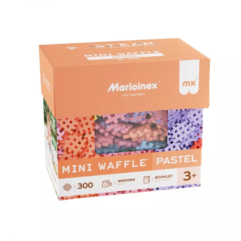 Mattoncini Marioinex Mini Waffle, pastello, 300 pezzi