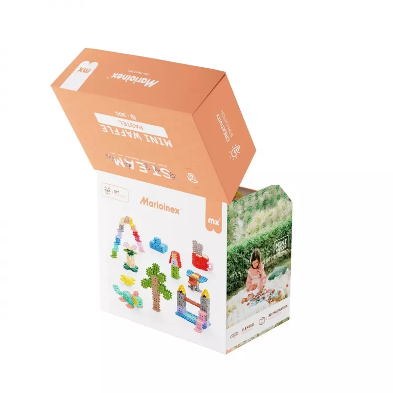 Mattoncini Marioinex Mini Waffle, pastello, 300 pezzi