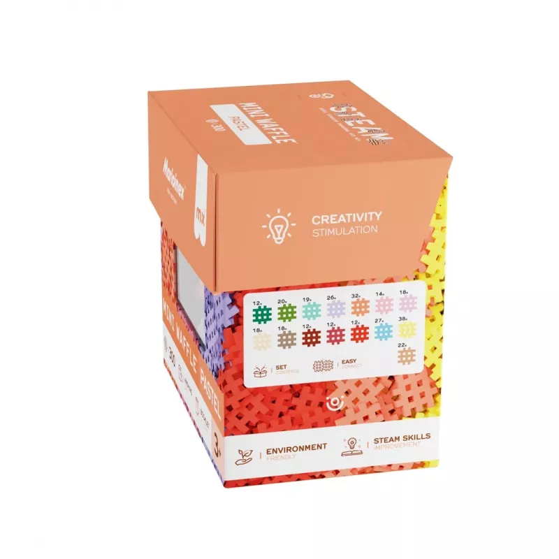 Mattoncini Marioinex Mini Waffle, pastello, 300 pezzi