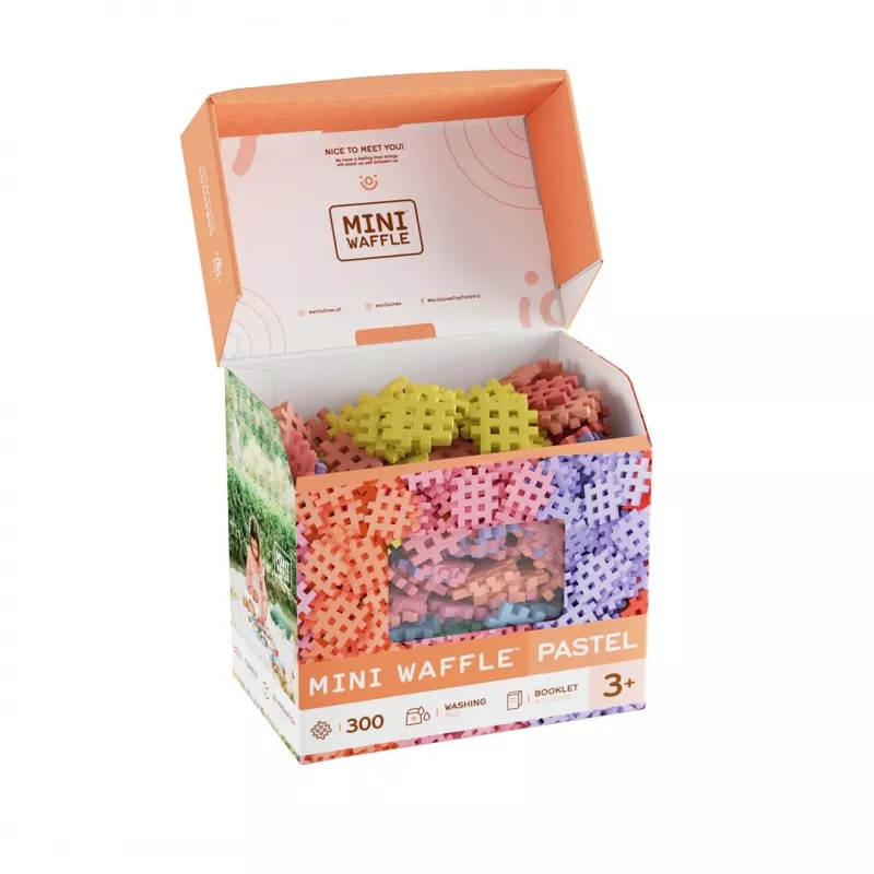 Mattoncini Marioinex Mini Waffle, pastello, 300 pezzi