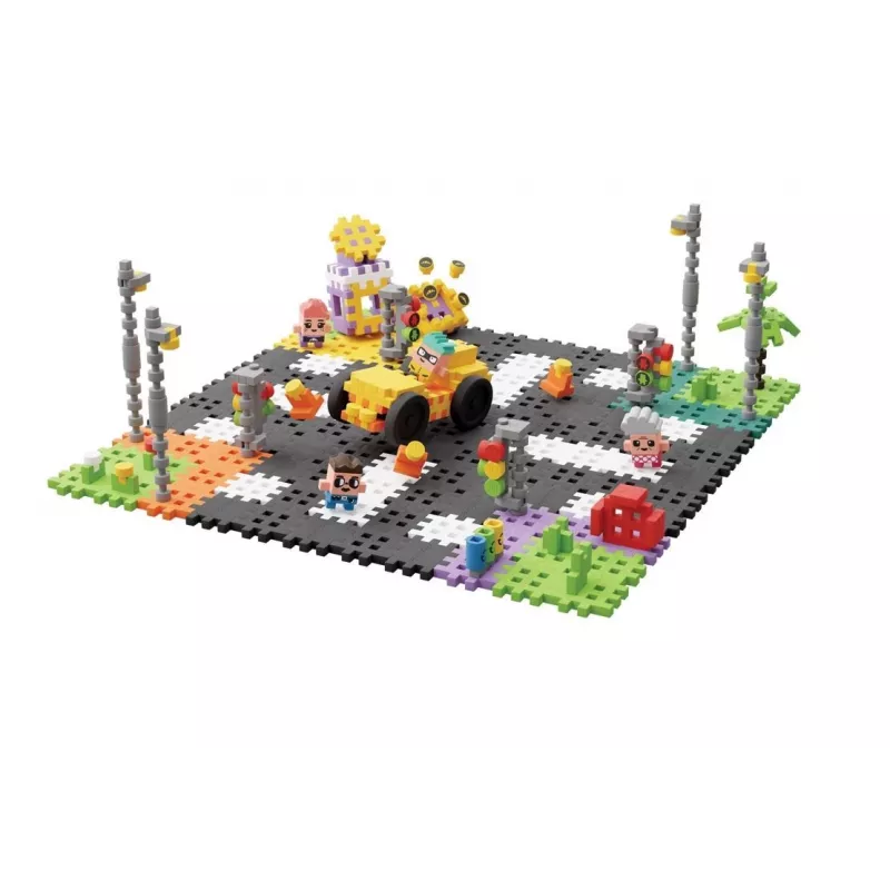 Set di costruzioni Marioinex Waffle mini blocchi – strada, 280 pezzi