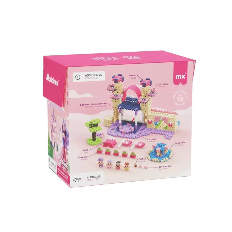 Set di costruzioni Marioinex Waffle Mini Blocks Princess — 280 pezzi, multicolore, box, età 6+