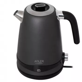 Adler bollitore | AD 1295g SS | elettrico | 2200 W | 1,7 L | acciaio inox | base girevole 360° | grigio