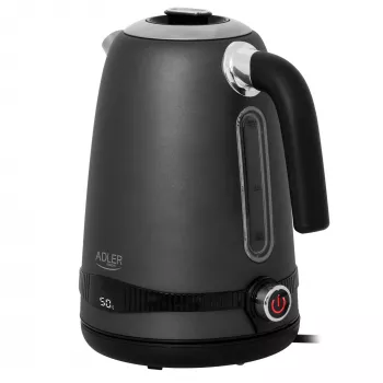 Adler bollitore | AD 1295g SS | elettrico | 2200 W | 1,7 L | acciaio inox | base girevole 360° | grigio