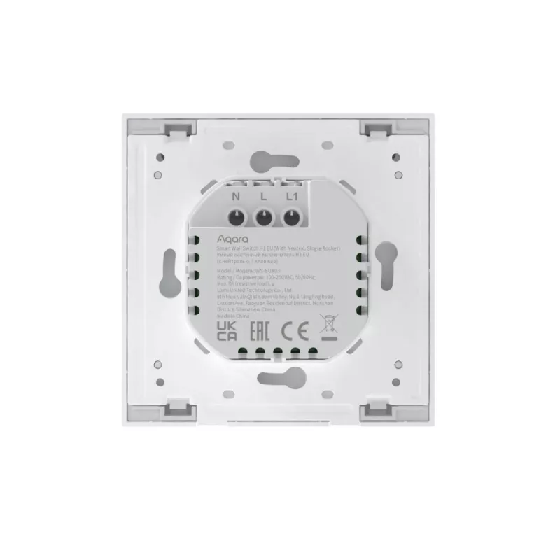 Aqara Smart Wall Switch H1 EU interruttore da parete smart, singolo a bilanciere, con neutro, WS-EUK03