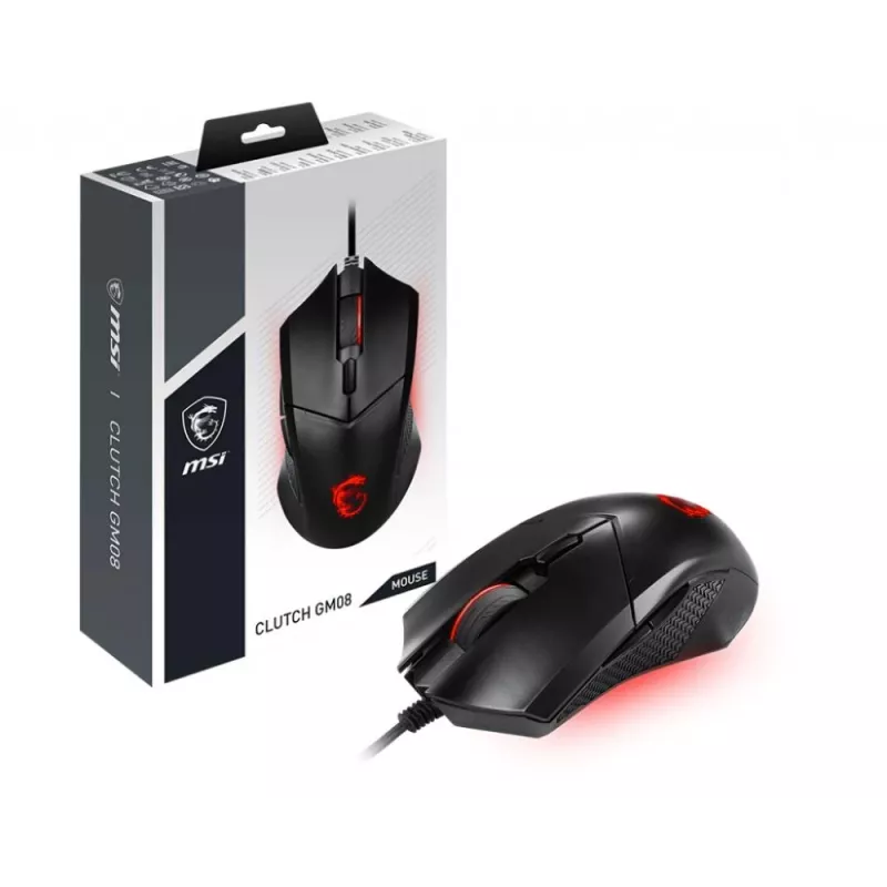MSI | Clutch GM08 | mouse gaming | USB 2.0 | nero