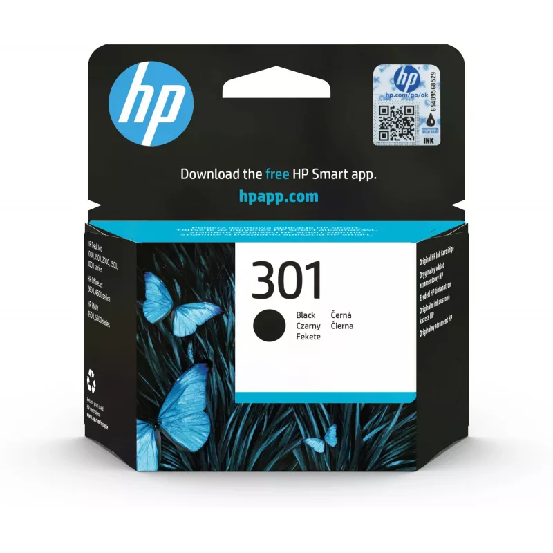 Cartuccia d'inchiostro originale HP 301 nero capacità standard 3 ml