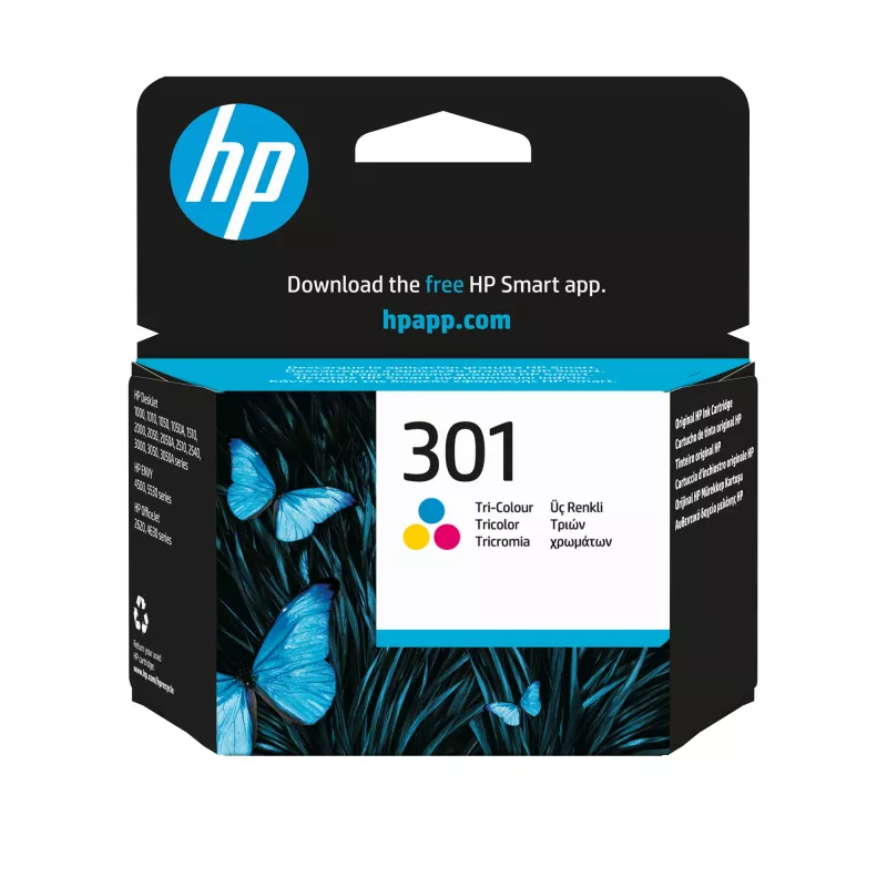 Cartuccia d'inchiostro originale HP 301, tricolore