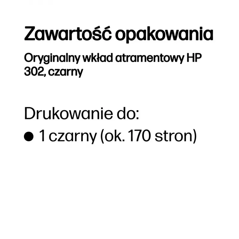 Cartuccia d'inchiostro originale HP 302 nero