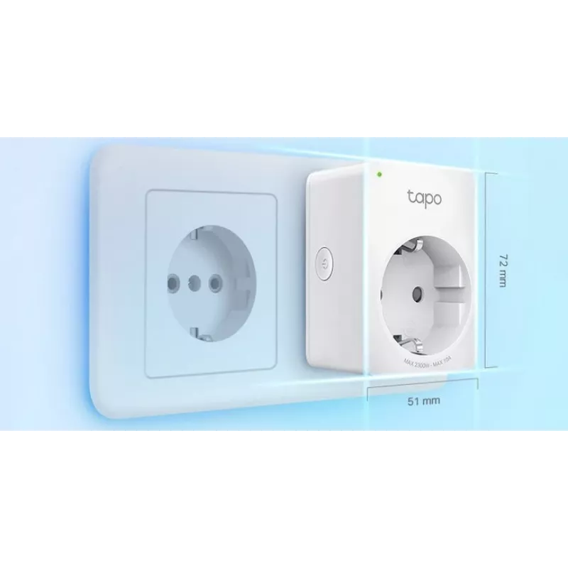 Tapo P100 V2 - presa intelligente - mini - wireless - 802.11b/g/n, Bluetooth 4.2 - 2