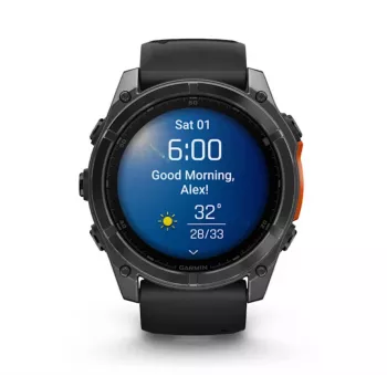 Garmin Fenix 8 3,56 cm (1,4) AMOLED 51 mm digitale 454 x 454 pixel touchscreen titanio WLAN GPS (satellitare)