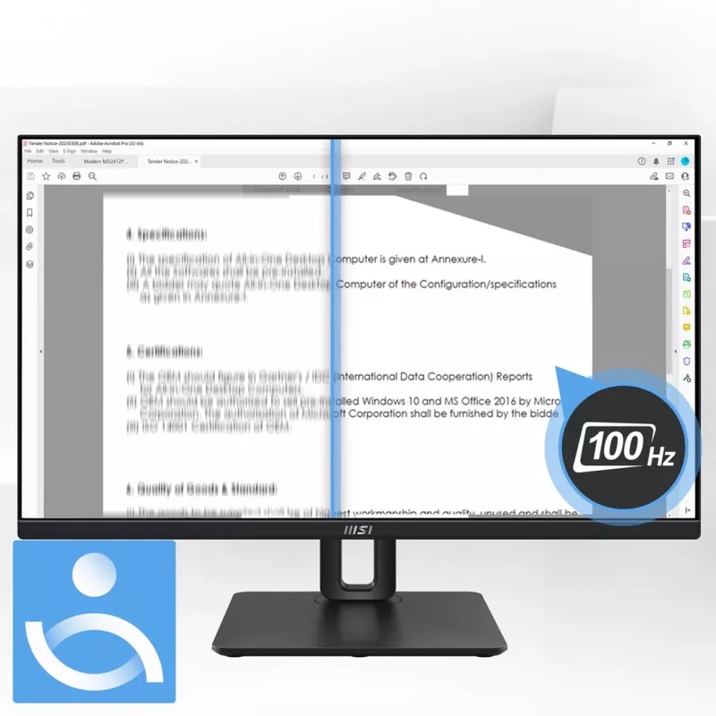 MSI Pro MP245PG 24 pollici IPS FHD HDMI/DP Pivot - Monitor piatto - 61 cm