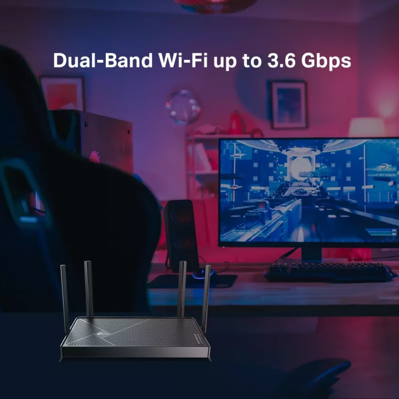 Router Wi-Fi TP-Link Archer BE3600 2,5 Gigabit Ethernet dual band (2,4 GHz / 5 GHz) nero