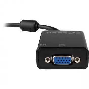 Adattatore per cavo video DeLOCK 61848 0,125 m VGA (D-Sub) DisplayPort nero