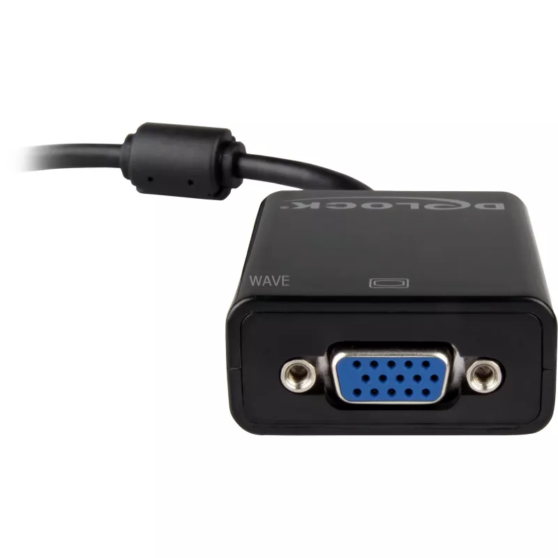 Adattatore per cavo video DeLOCK 61848 0,125 m VGA (D-Sub) DisplayPort nero