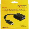 Adattatore per cavo video DeLOCK 61848 0,125 m VGA (D-Sub) DisplayPort nero
