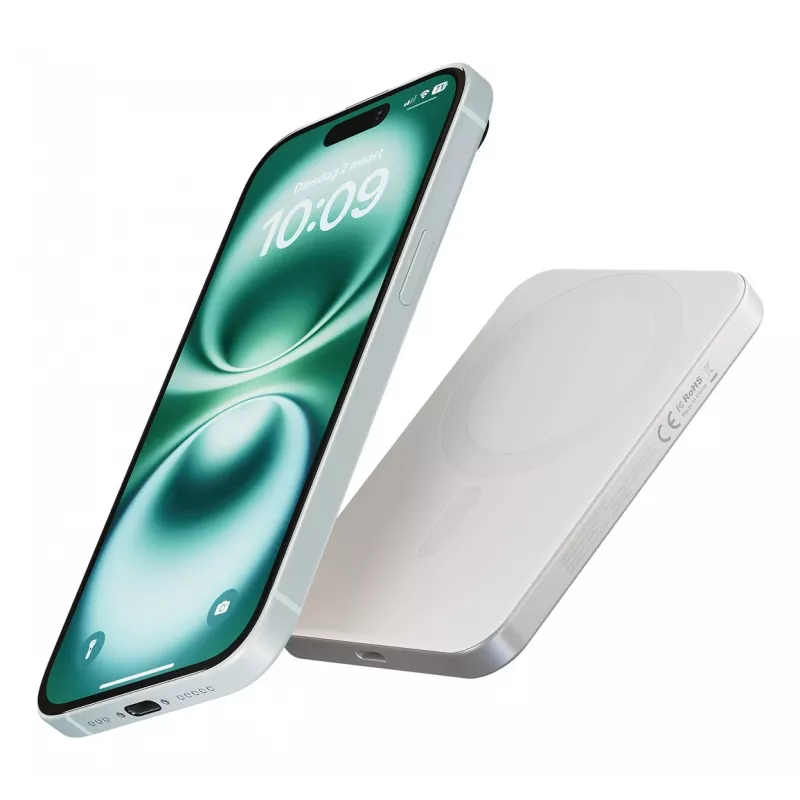 ZENS Pro 1 sottile 5000 mAh ricarica wireless bianco