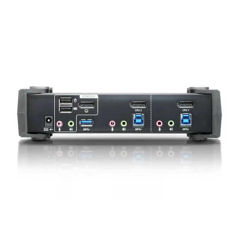 ATEN switch KVMP™ 2 porte USB 3.1 Gen 1 4K DisplayPort 1.2 con audio (cavo KVM incluso)