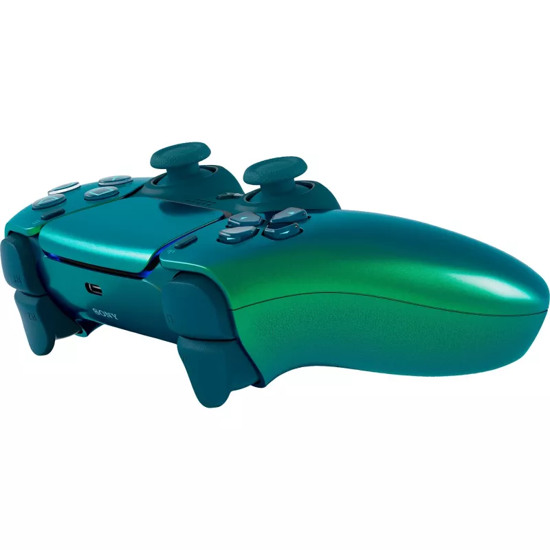 Gamepad wireless Sony per PlayStation 5 e iOS – Bluetooth/USB-C, analogico/digitale, batteria ricaricabile integrata, 160×106×66 mm, turchese