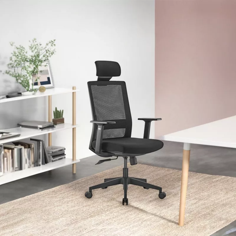 Ergo Office ER-425 sedia da ufficio ergonomica high-back, max. 150 kg, girevole, supporti regolabili