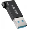 Unitek adattatore USB-C a USB-A A1049ABK01 — nero, adattatore compatto USB-C (femmina) a USB-A (maschio)