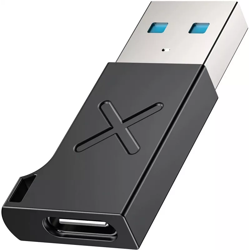 Unitek adattatore USB-C a USB-A A1049ABK01 — nero, adattatore compatto USB-C (femmina) a USB-A (maschio)
