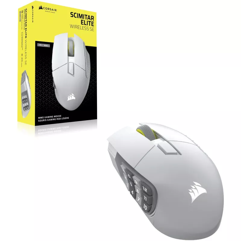 Corsair Scimitar Elite Wireless SE mouse gaming per destrimani RF Wireless Bluetooth 33000 DPI