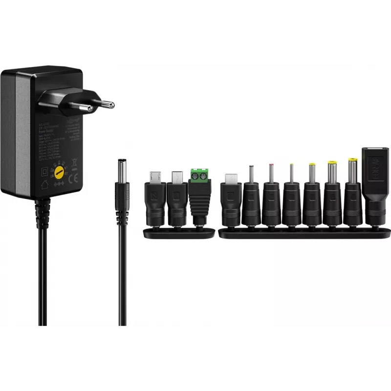 Goobay 64569 caricabatterie per dispositivi mobili universale nero AC - DC per interni (64569)