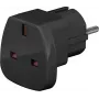 Wentronic Goobay adattatore da viaggio, nero - spina UK > Tipo F (Tipo F, CEE 7/7) (94271)