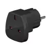 Wentronic Goobay adattatore da viaggio, nero - spina UK > Tipo F (Tipo F, CEE 7/7) (94271)