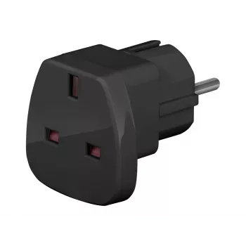 Wentronic Goobay adattatore da viaggio, nero - spina UK > Tipo F (Tipo F, CEE 7/7) (94271)