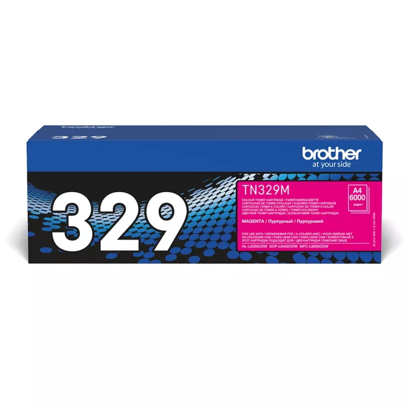 Brother TN-329M cartuccia toner, magenta, 6000 pagine
